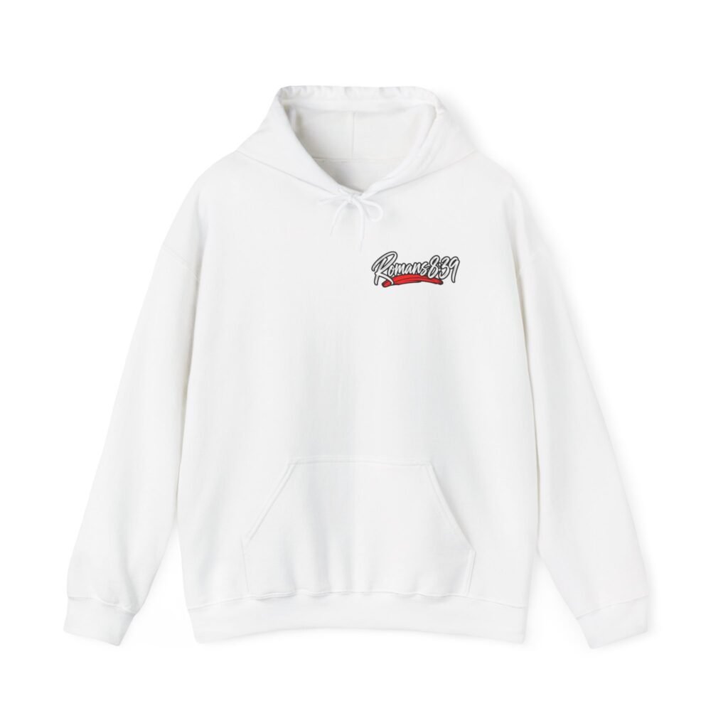 Romans 8:39. Unisex Heavy Blend™ Hooded Sweatshirt