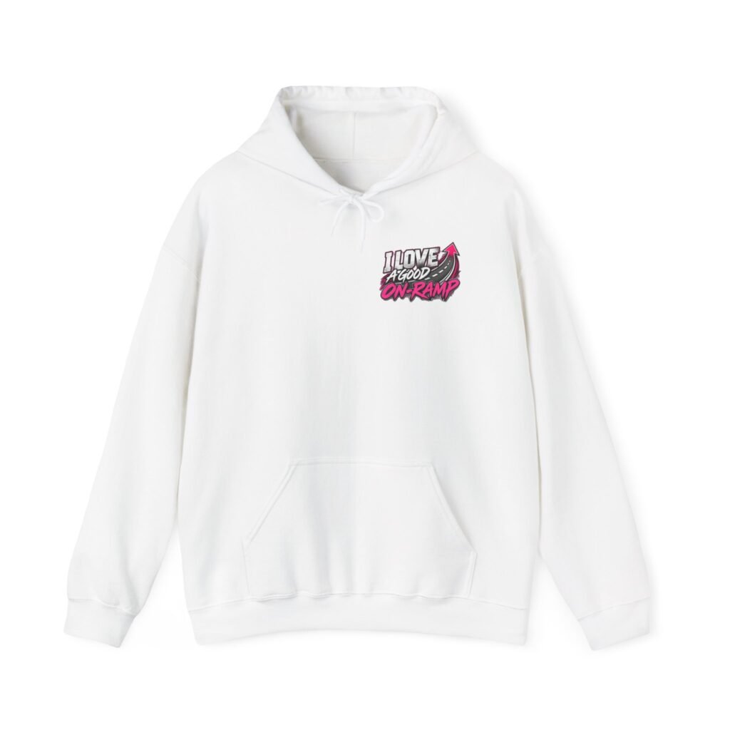 Pink- I love a good on ramp.Unisex Heavy Blend™ Hooded Sweatshirt